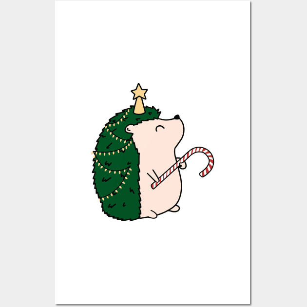 Christmas Hedgehog Wall Art by maya-reinstein